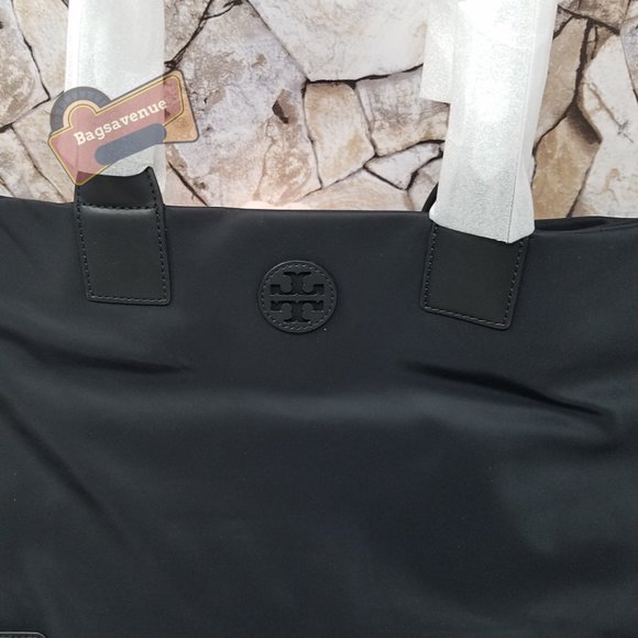 Ella Tote Nylon Black SHoulder bag Tory Burch NWT - Picture 2 of 12